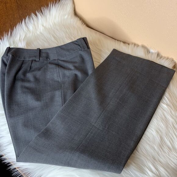 Ann Taylor LOFT Petites Gray Wool Blend Lined Dress Pants Size 2P - Picture 1 of 12